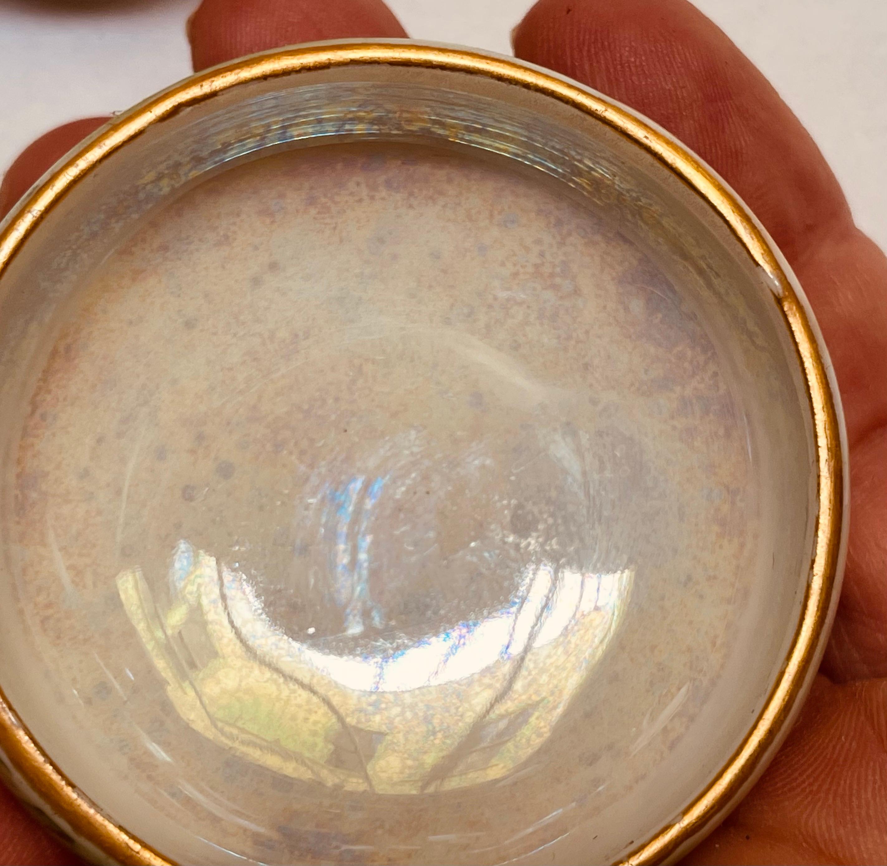 20ième siècle MZ Austria Salières individuelles peintes à la main Plats à noix Sels Ensemble de 4 en vente