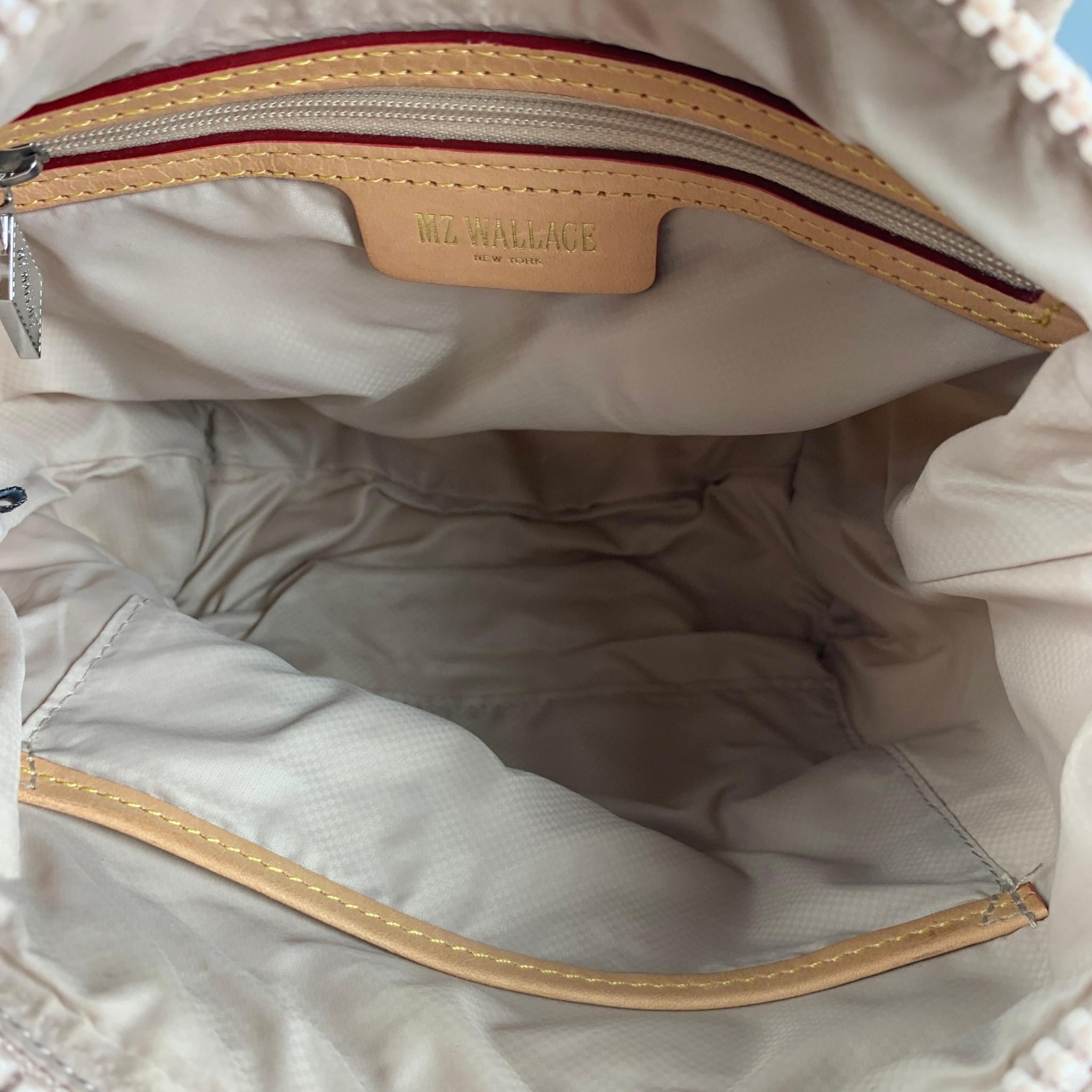 MZ WALLACE Beige Quilted Nylon Cross Body Bag 1