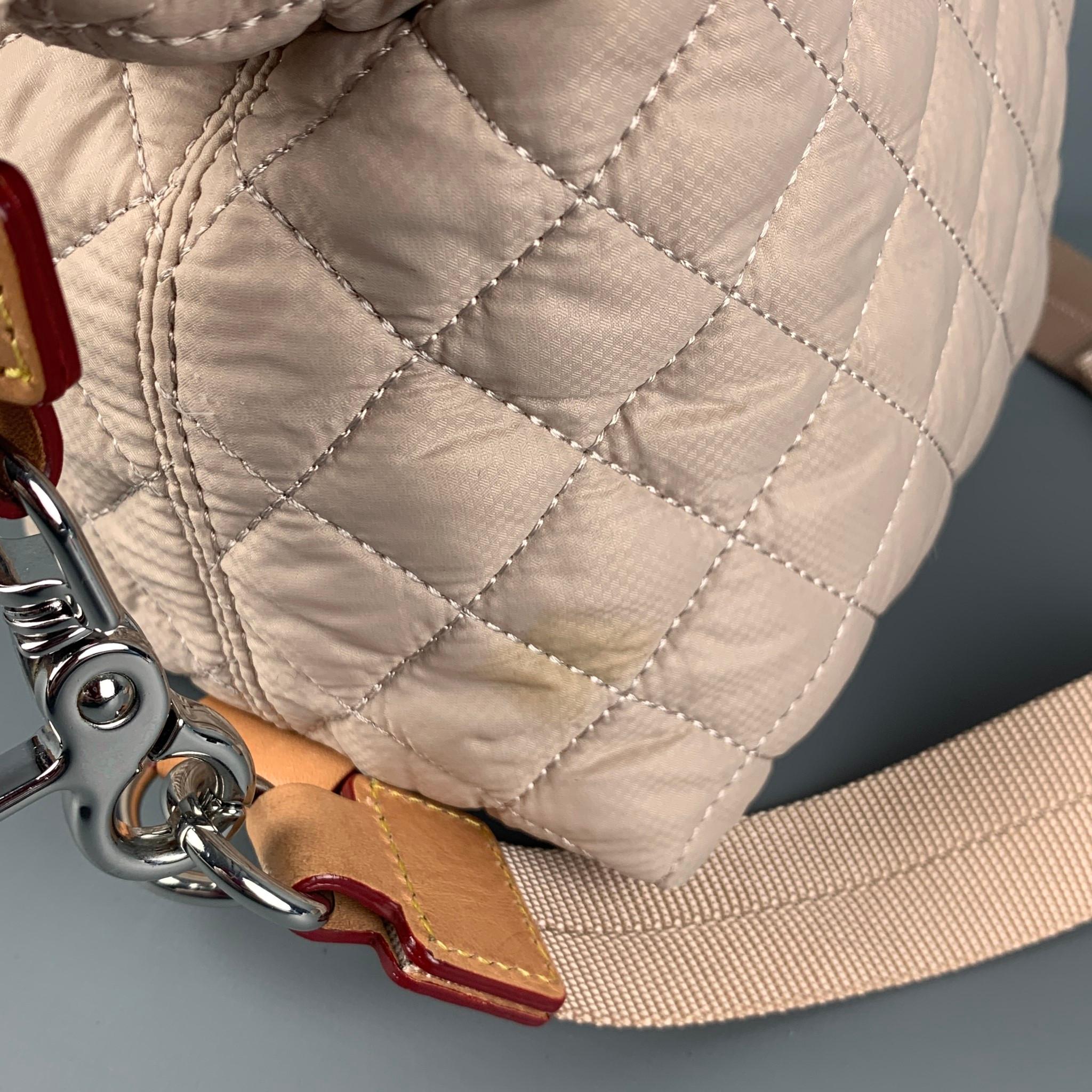 MZ WALLACE Beige Quilted Nylon Cross Body Bag 3