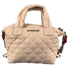 MZ WALLACE Beige Quilted Nylon Cross Body Bag