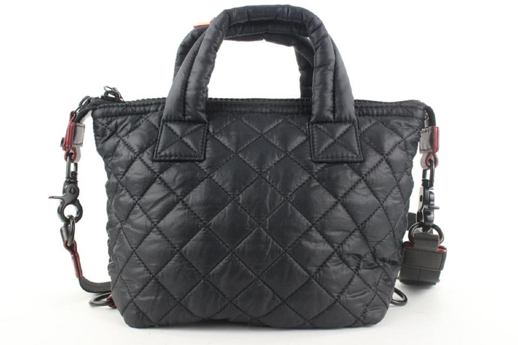 MZ Wallace Black Quilted 2way Tote Bag 50mz115 2
