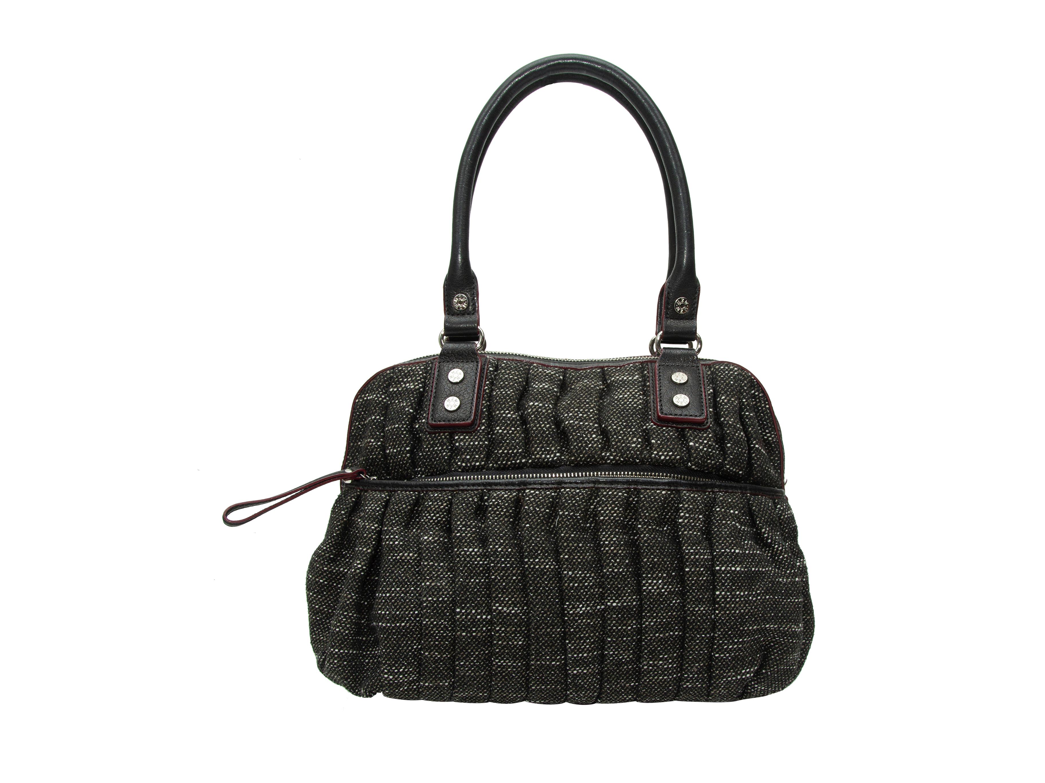 MZ Wallace Black & White Tweed Handbag In Good Condition In New York, NY