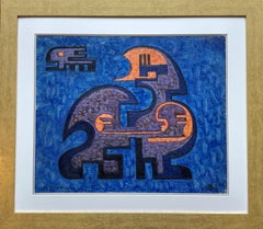 "Mzimou" Huile sur panneau par Ivan Da Silva-Bruhns, Art Déco, 1927, France