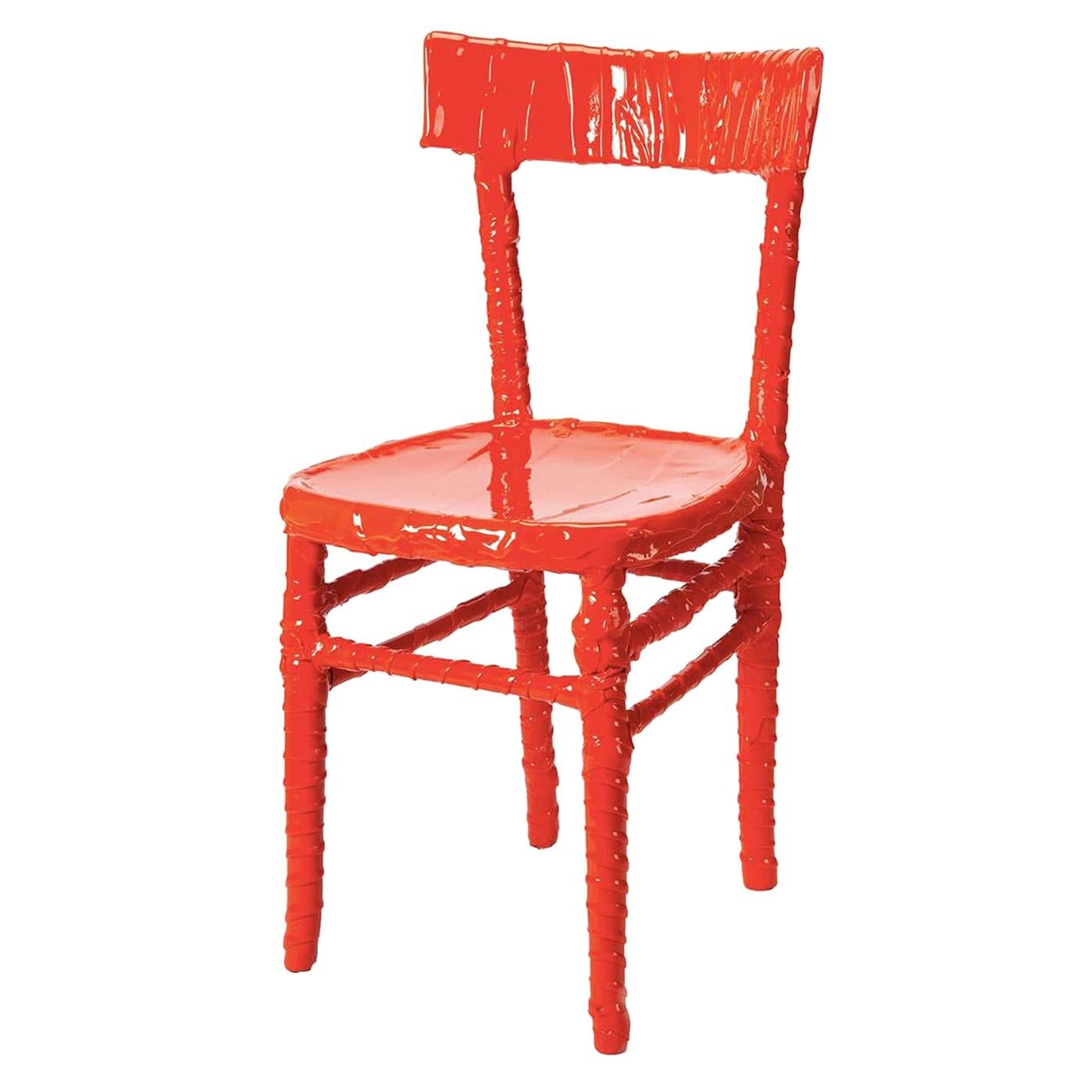 N. 14/20 One-Off Orange Resin Chair by Paola Navone
