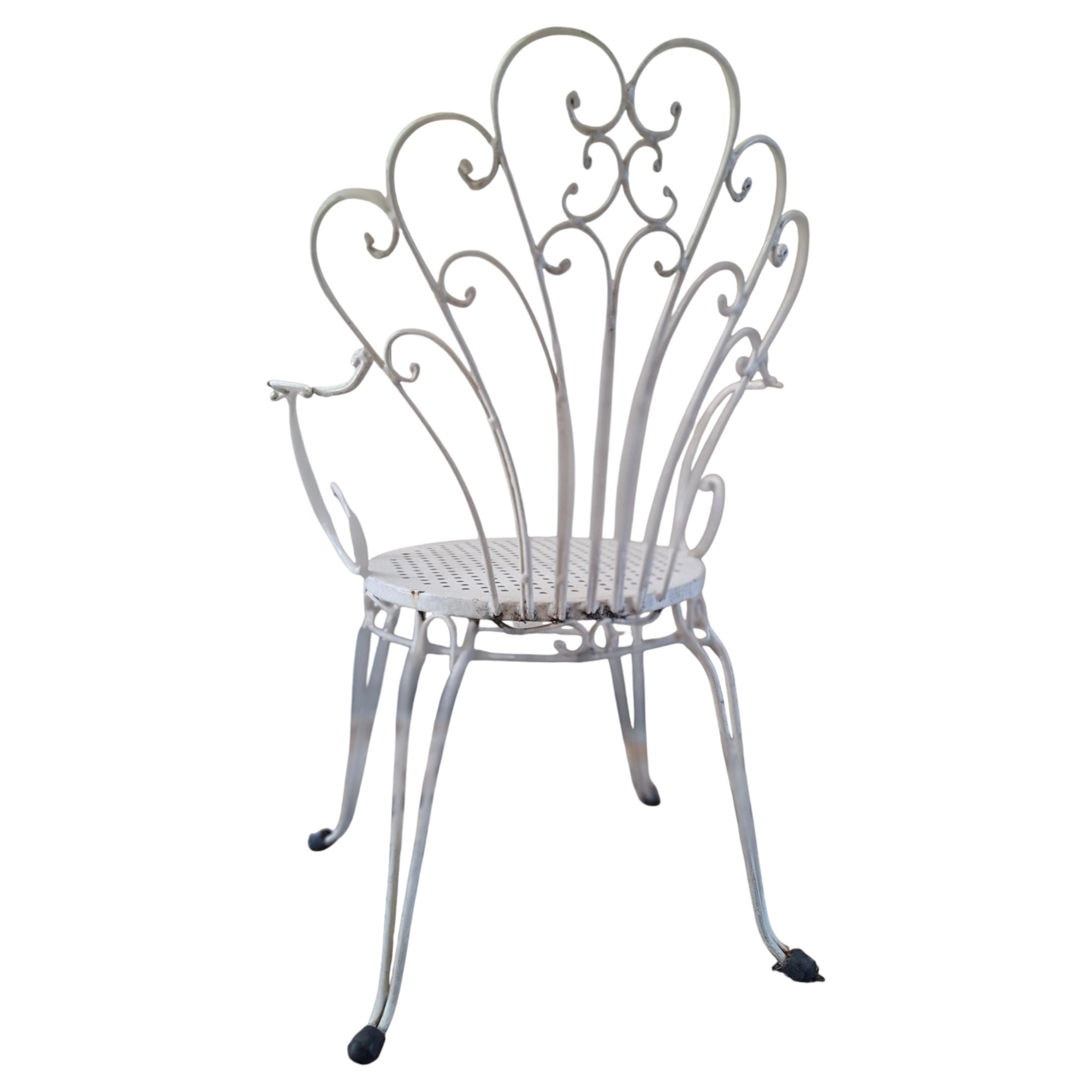 N. 3 POLTRONE/SEDIECASA E GIARDINO " STILE GIO PONTI " FERRo Battuto 1950 Italia in vendita