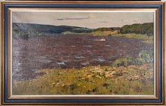 N. A. Torob, école russe, 1956, Huile, Soirée sur l'Oka