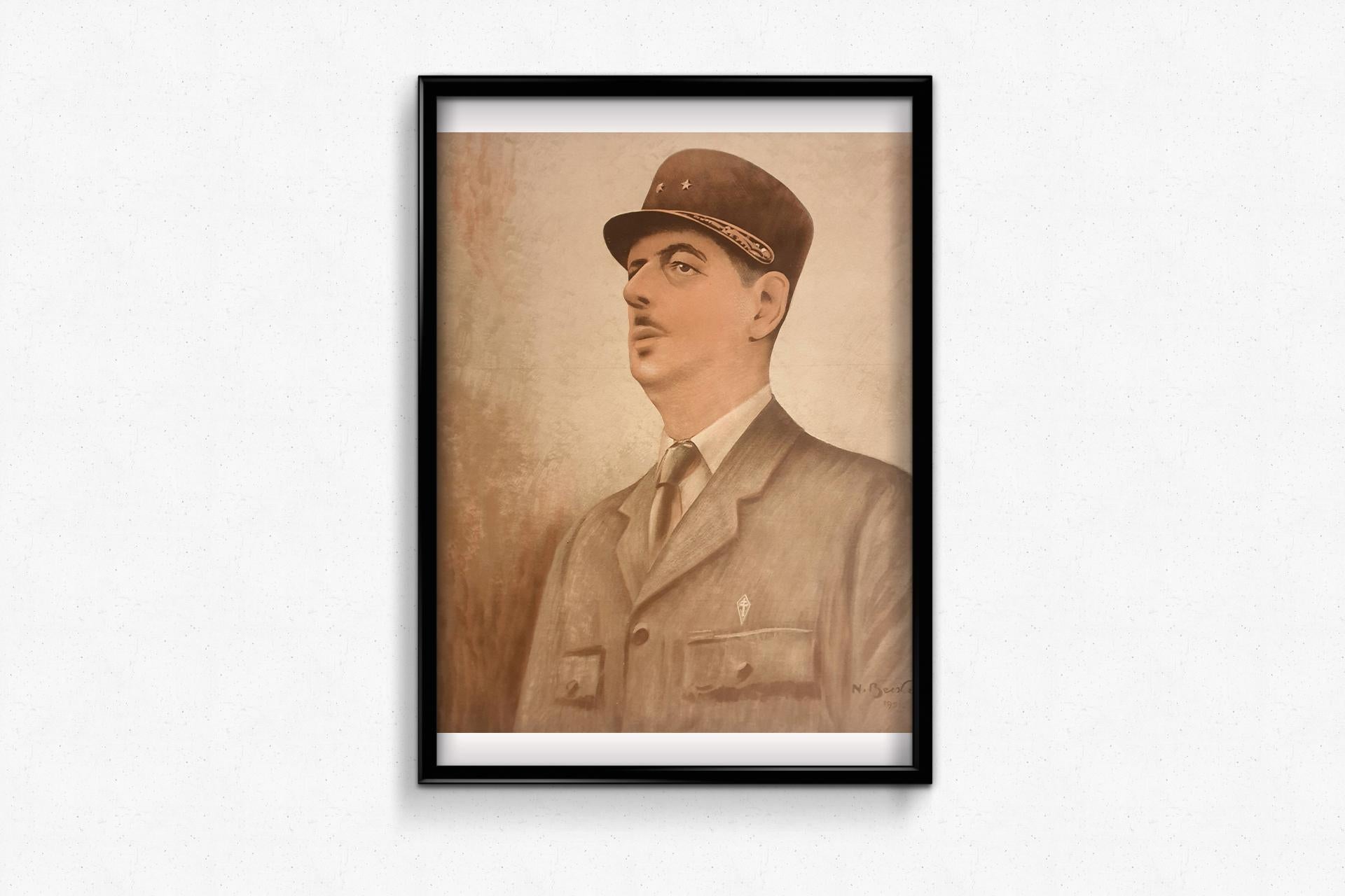 1951 Poster originale di Charles de Gaulle - Poster politico francese in vendita 1