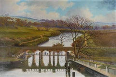 N. Bradley Carter - Framed 20th Century Oil, Walks Round the River