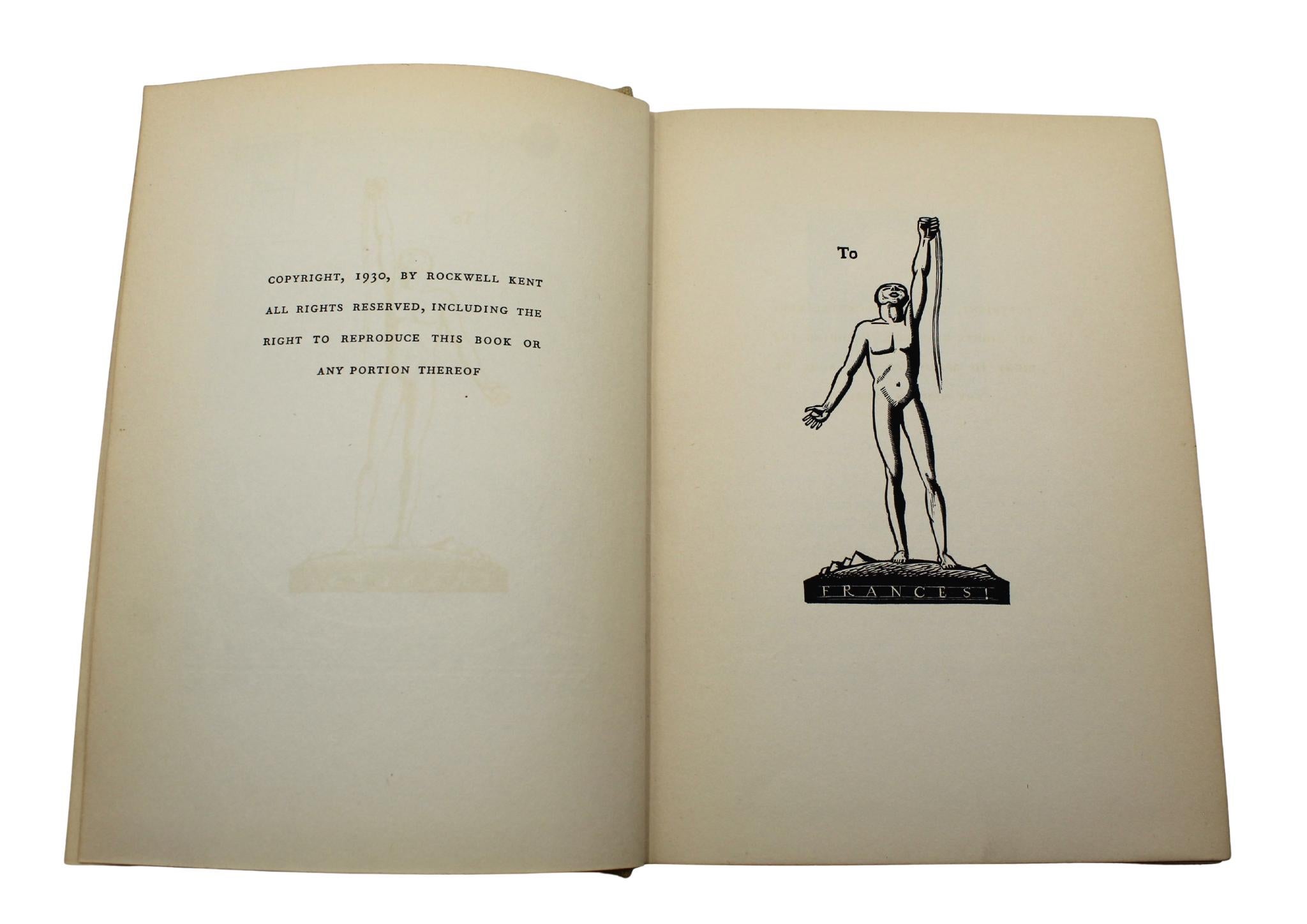 Metà XX secolo N by E di Rockwell Kent, illustrato da Rockwell Kent, Prima edizione commerciale, 1930 in vendita