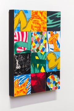 "A Very Confusing Game I", Collaged Mixed Media, Geometric Abstraction