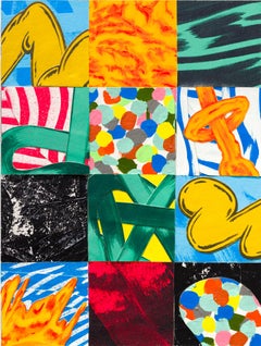 "Un juego muy confuso I", collage en técnica mixta, abstracción geométrica
