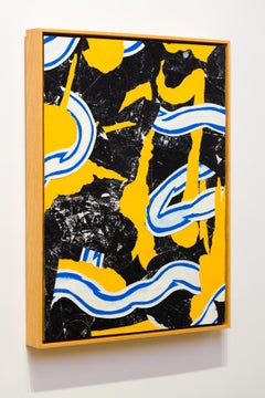 "Drunk Archaeology II", Collaged Textiles, Geometric Abstraction, Mixed Media