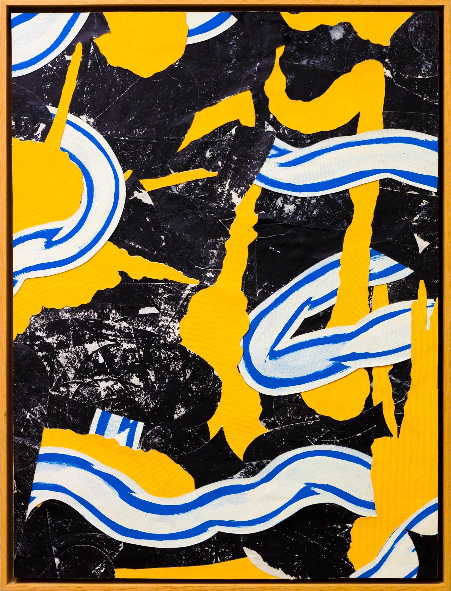 "Arqueología Borracha II", Collage Textil, Abstracción Geométrica, Técnica Mixta