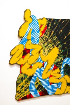 "Have You or Someone You Love", Collaged Mixed Media, Geometric Abstraction