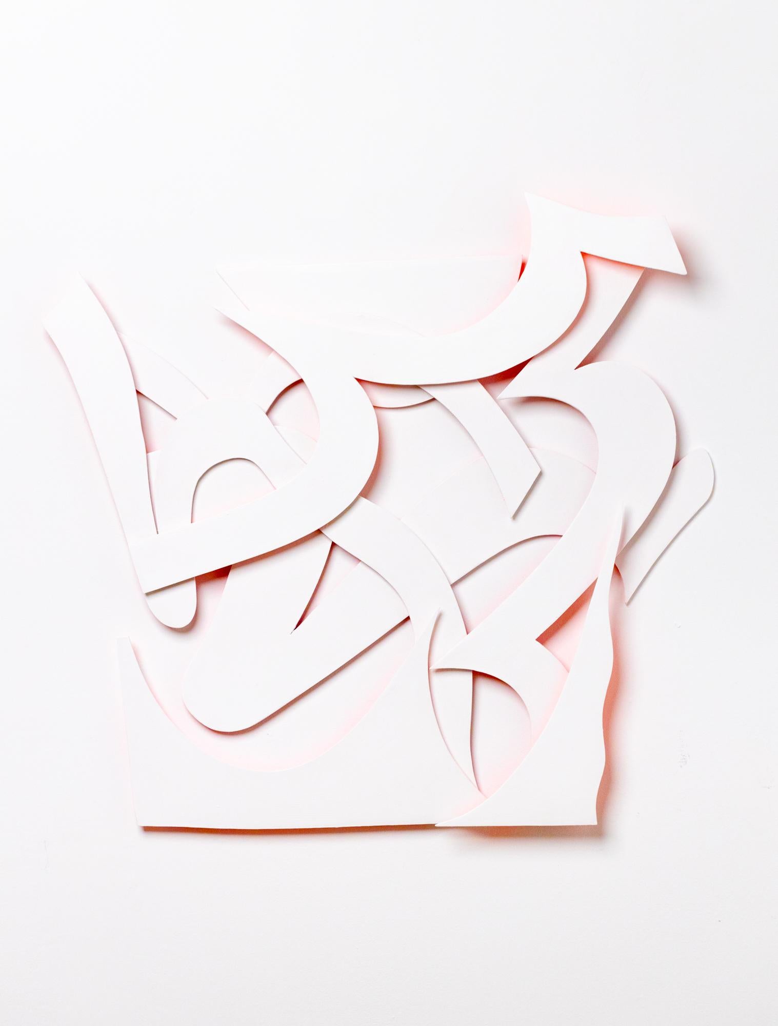 "Louise II", acrílico sobre madera, escultura abstracta geométrica