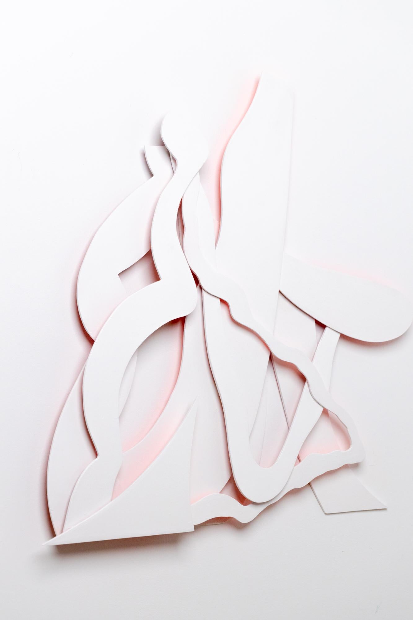 „Louise III“, Acryl auf Holz, Geometrische abstrakte Skulptur – Painting von NDA