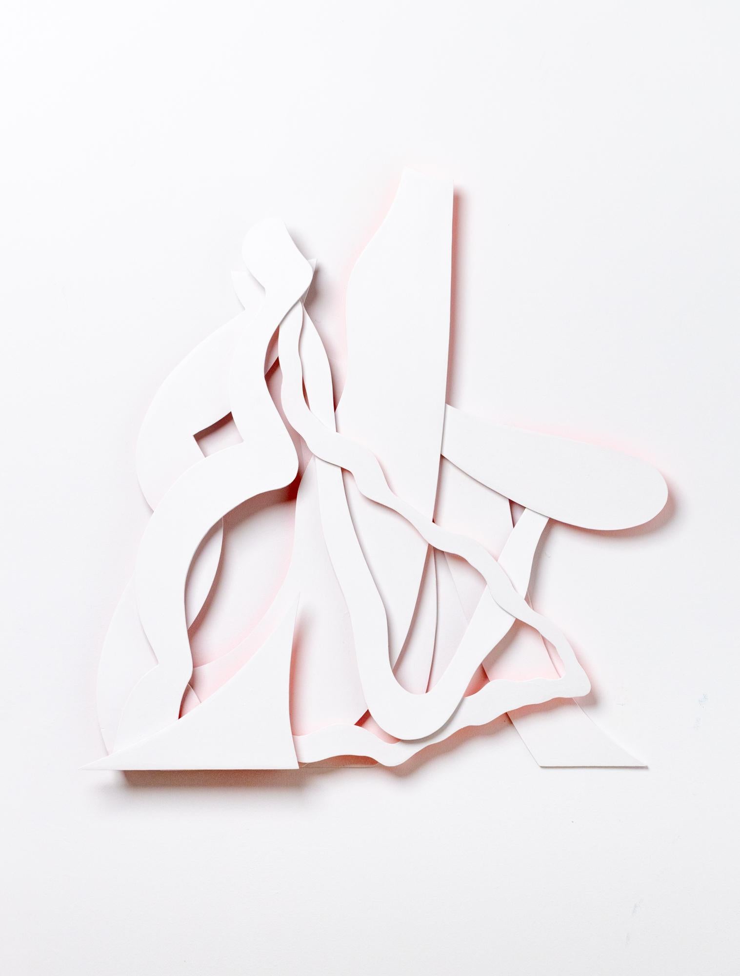 "Louise III", acrílico sobre madera, escultura abstracta geométrica