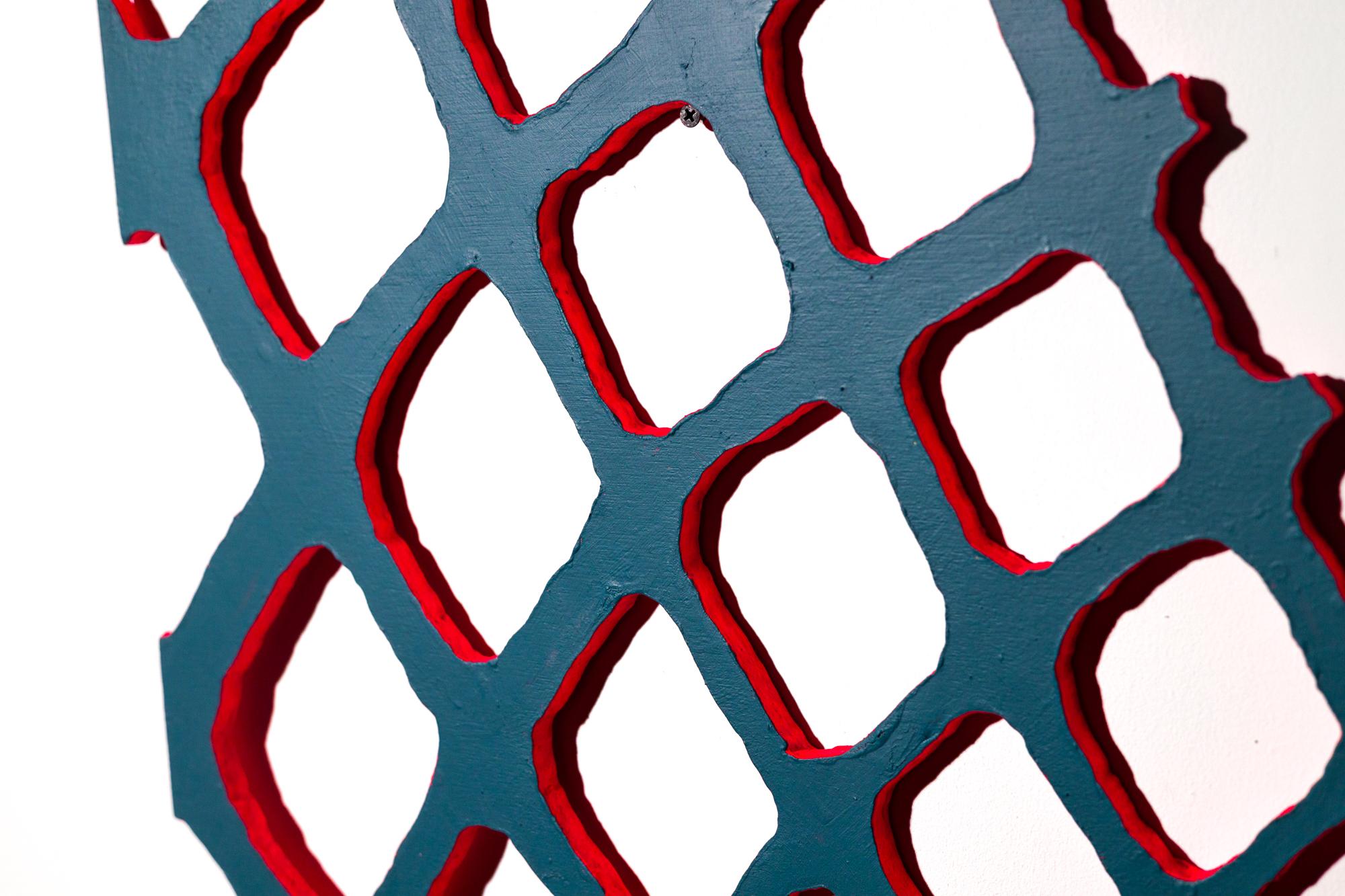 „Ohne Titel IV“, Acryl auf Holz,  Abstrakte Skulptur, Geometrische Abstraktion im Angebot 1