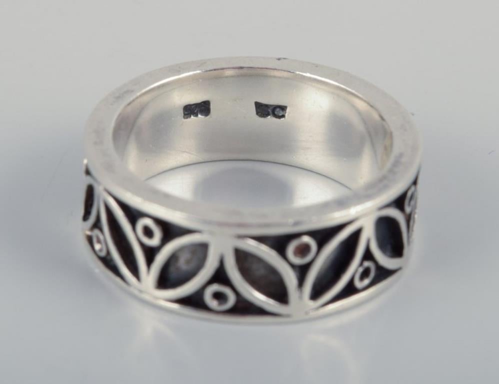 N. E. From et d'autres orfèvres danois. Quatre anneaux en argent sterling. Excellent état - En vente à bronshoj, DK
