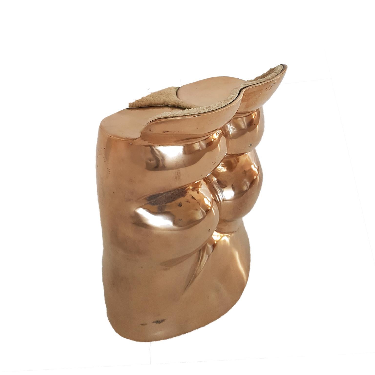 N. Finotti Italian Dino Gavina Simon Bronze Stool, Ultramobile 1971 Collection For Sale 9