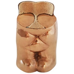 N. Finotti Italian Dino Gavina Simon Bronze Stool, Ultramobile 1971 Collection