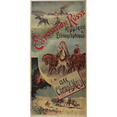 1895 original poster Exposition Russe Hippique &Ethnographique au Champs de Mars