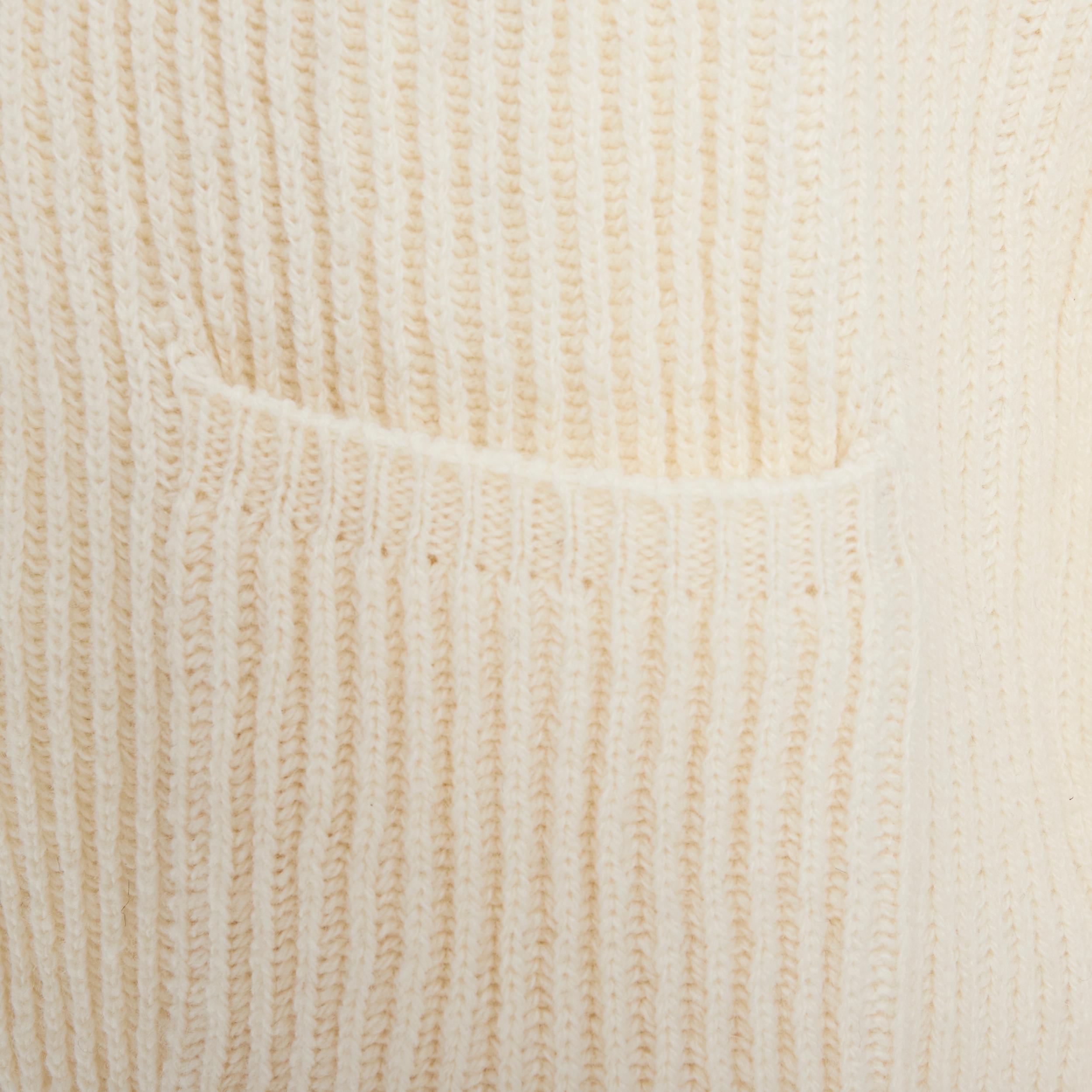N HOOLYWOOD 100% wool beige ribbed fisherman cardigan sweater UK36 S 5