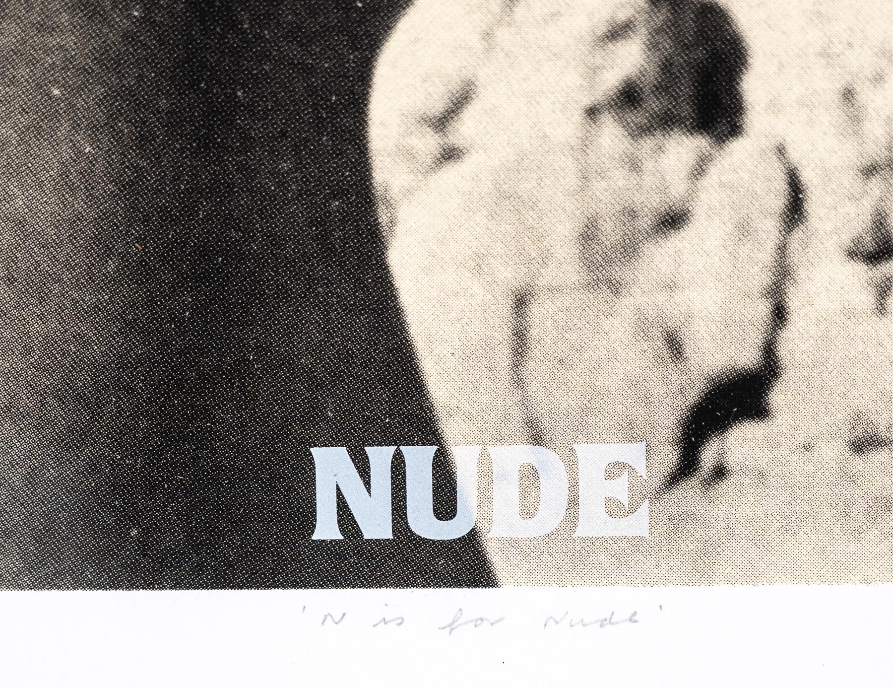 20th Century N Is for Nude 1990s Silkscreen by British Pop Artist Peter Blake