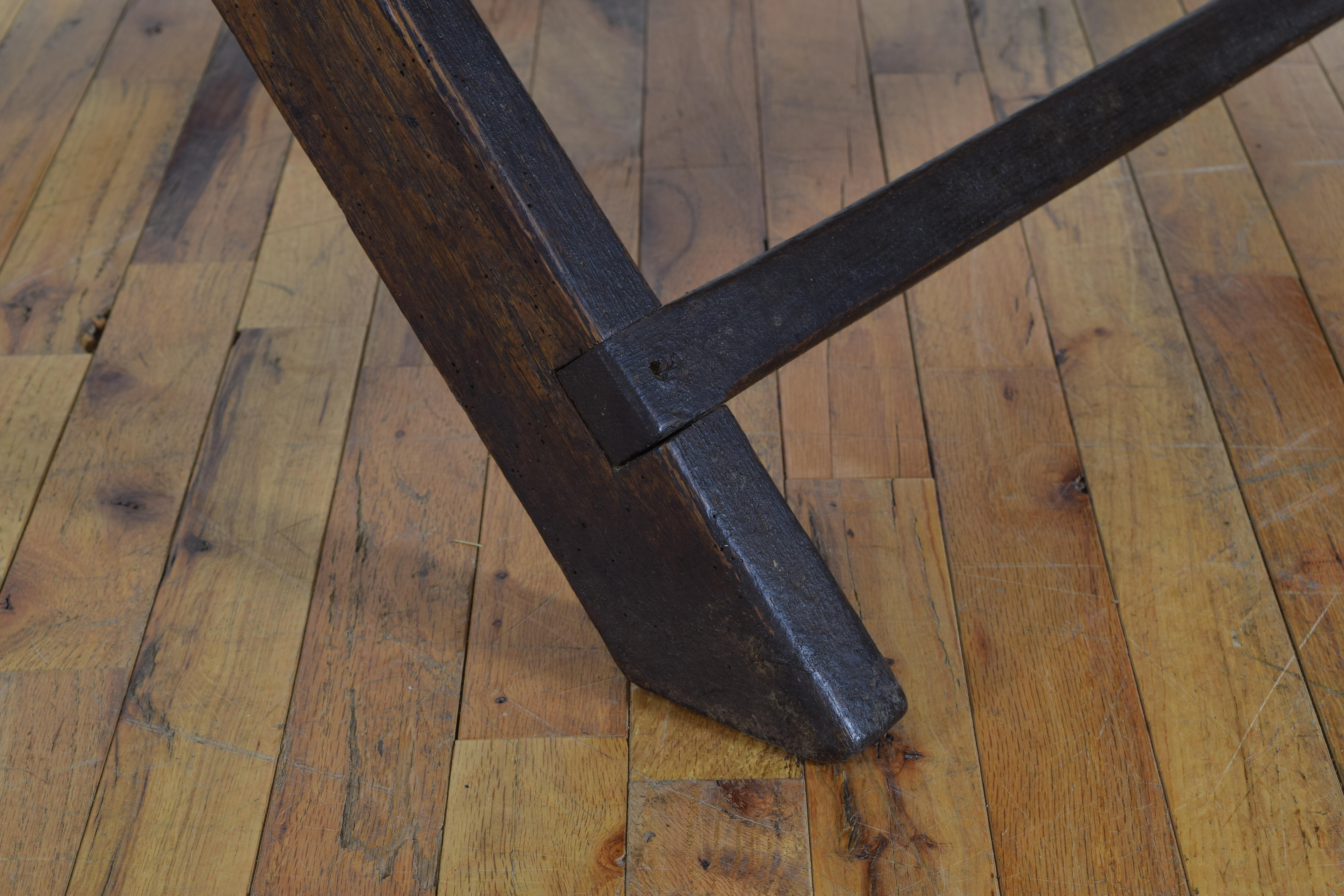 N. Italian or Austrian Pinewood Trestle-Form Campaign-Style Table, circa 1870 2