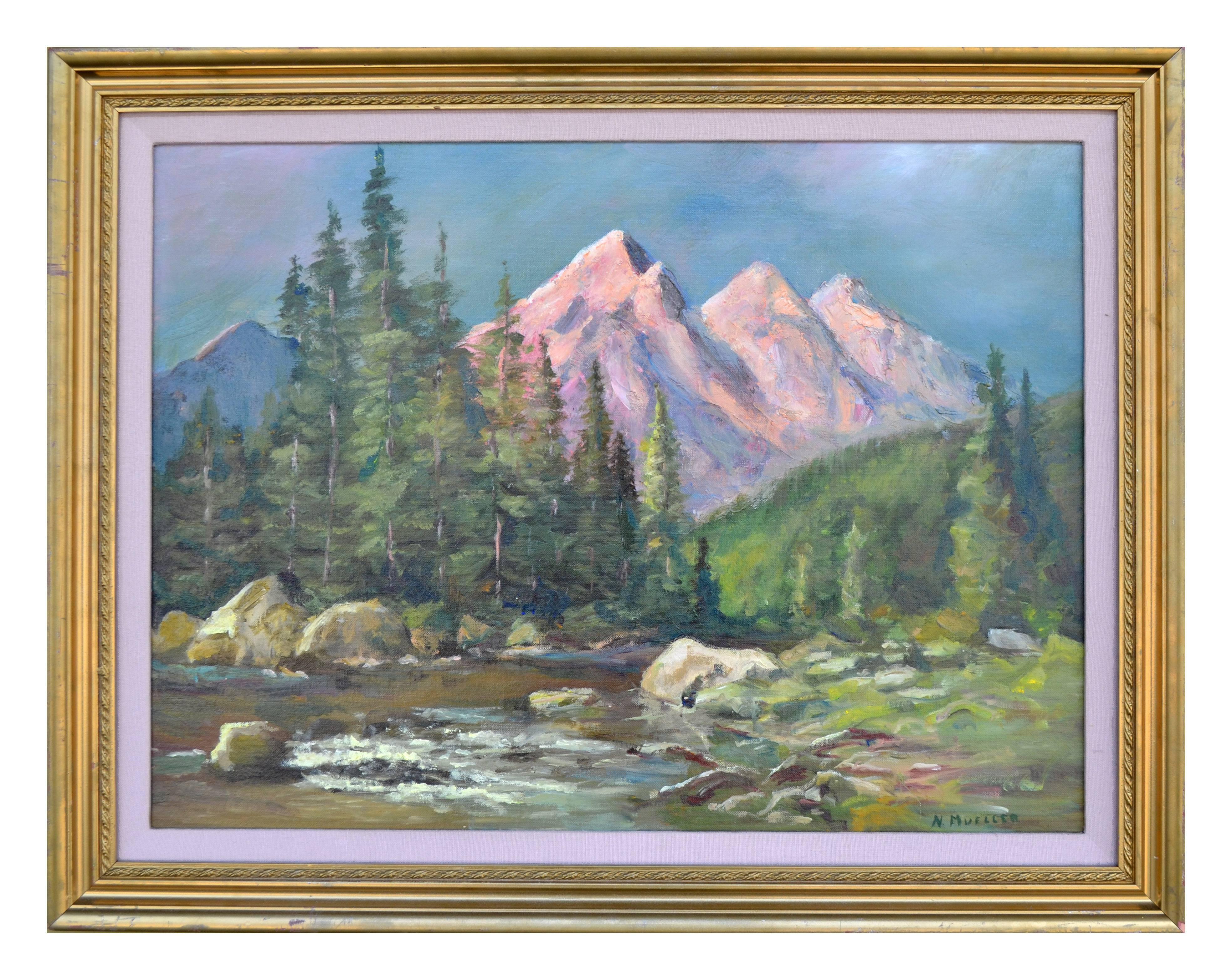 Mid Century Three Sisters Peaks - Majestic Oregon Landscape