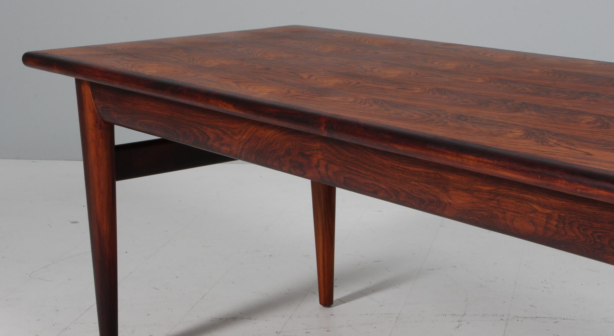 Rosewood N. O. Møller Coffee Table, Denmark, 1960s
