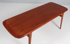 N. O. Møller Coffee Table in partly solid teak, Denmark, 1960s