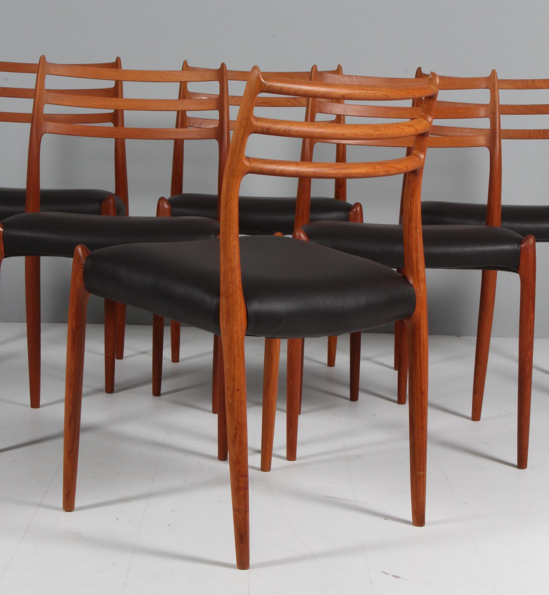 N. O. Møller dining chairs in teak, model 78 1