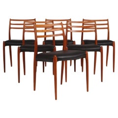 N. O. Møller dining chairs in teak, model 78