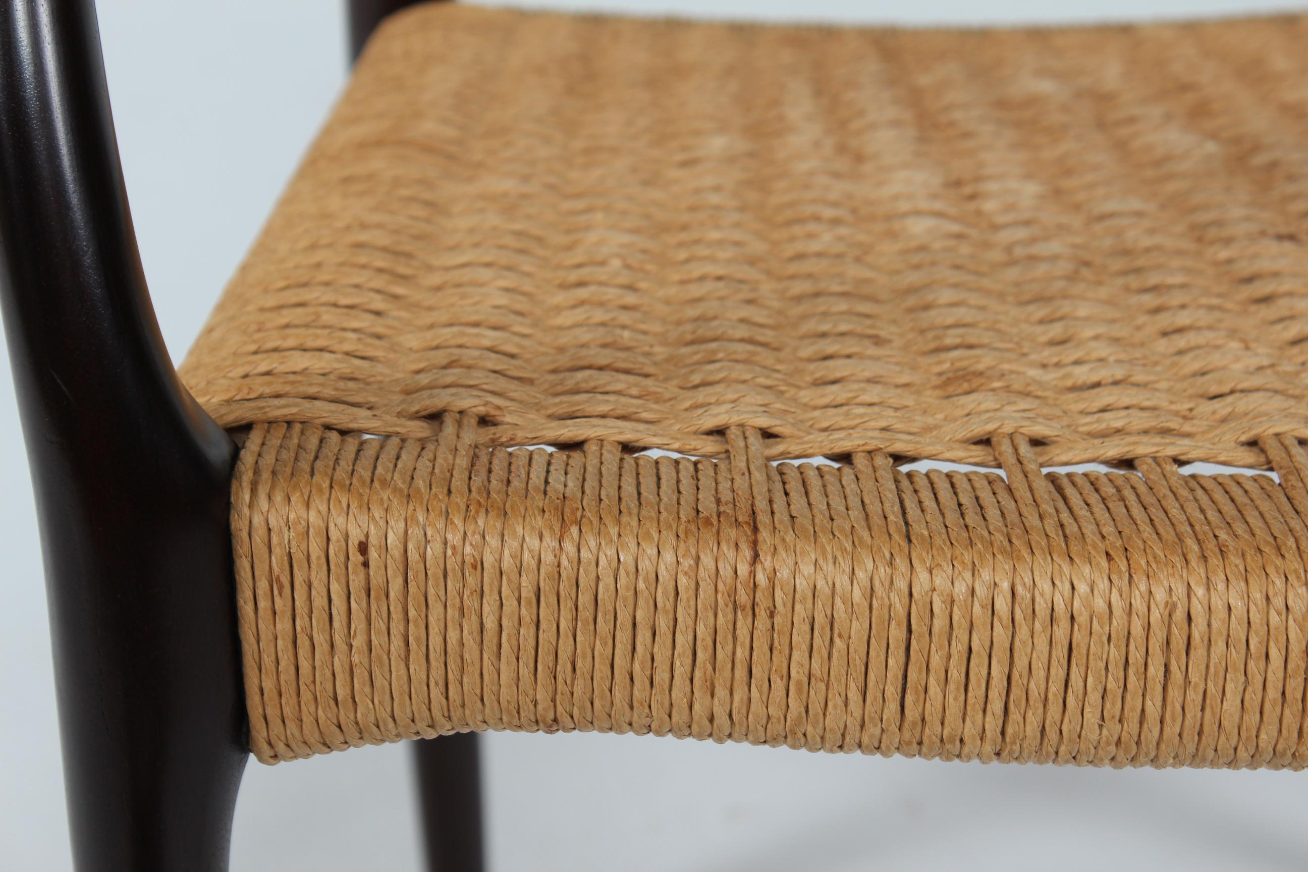 N. O. Møller Pair of Armchairs No. 62 of Mahogany Made by J.L. Møller in Denmark For Sale 4