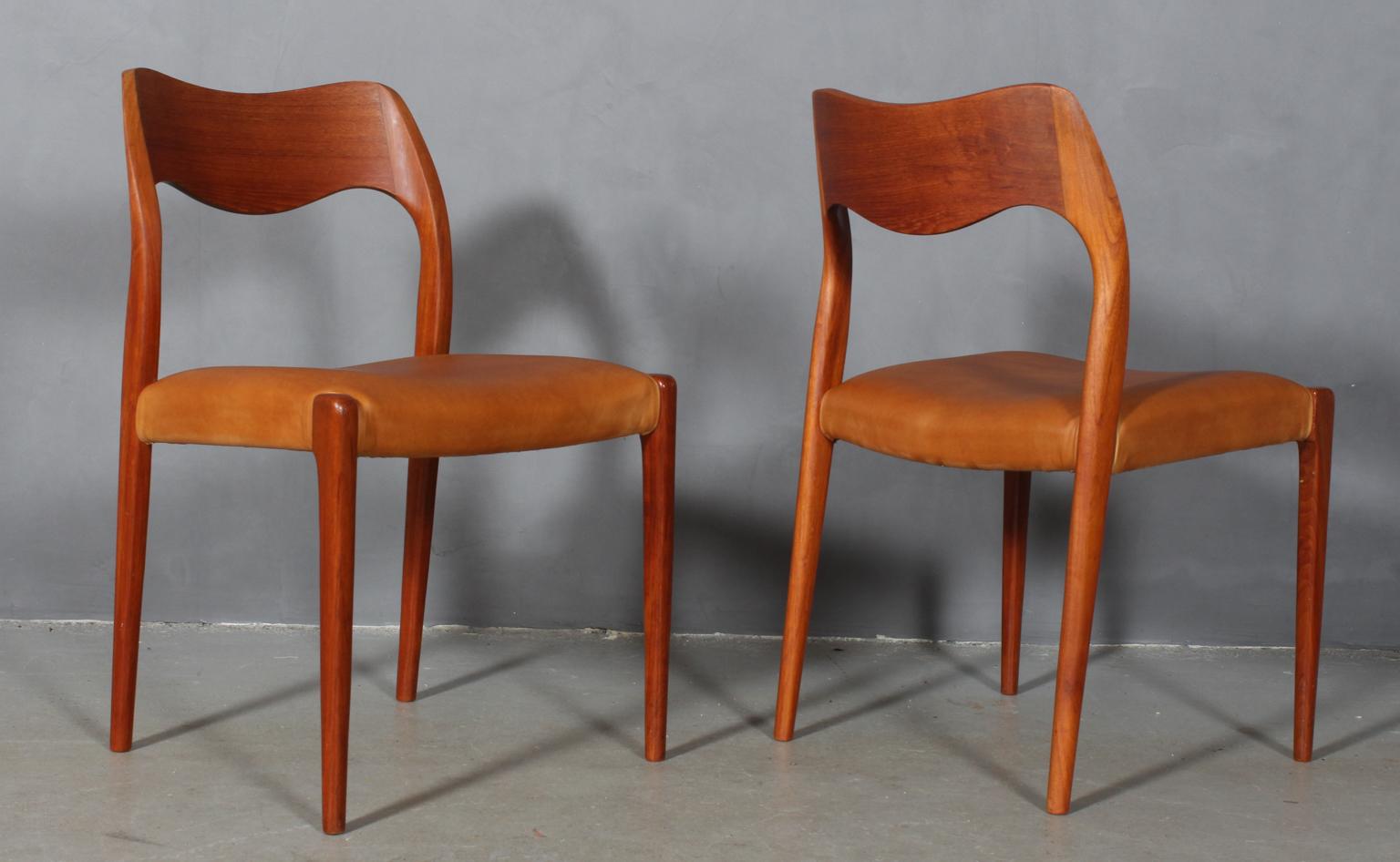 Scandinavian Modern N. O. Møller Set of Four Dining Chairs