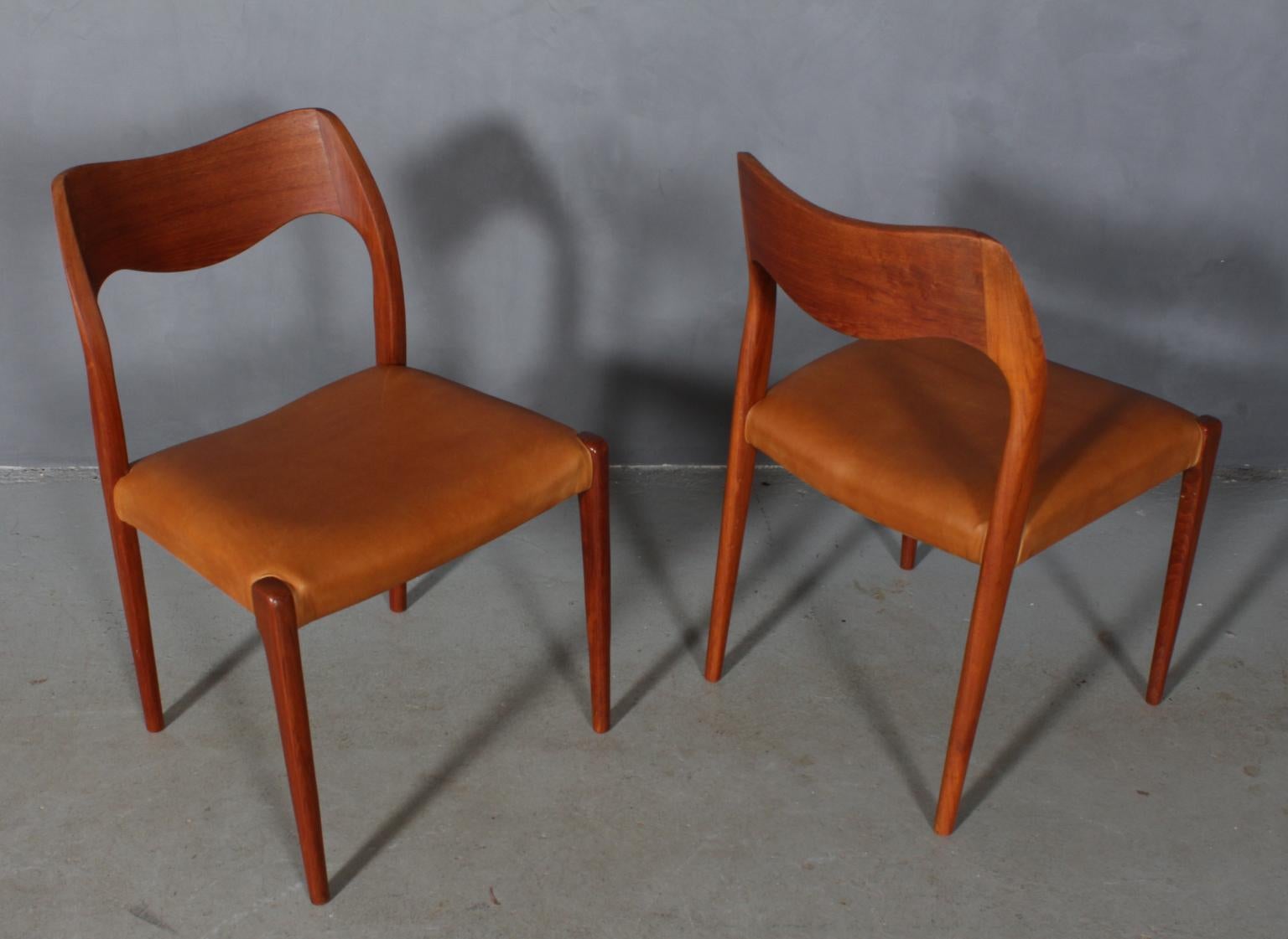 Danish N. O. Møller Set of Four Dining Chairs