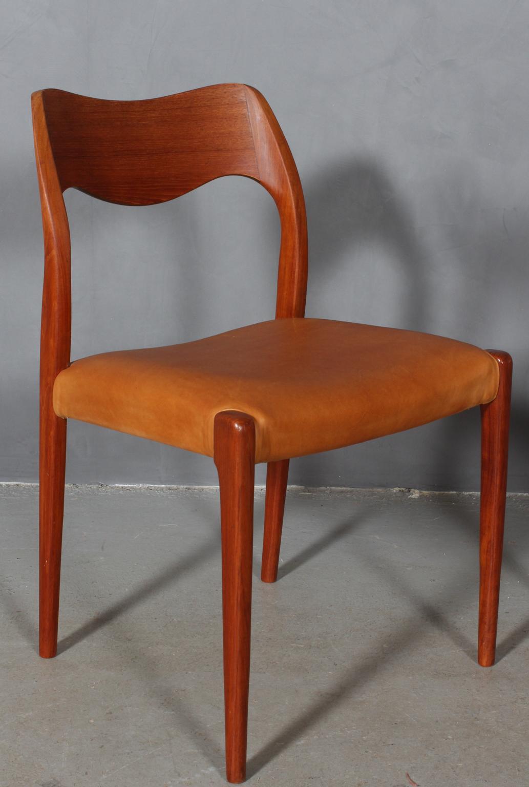 N. O. Møller Set of Four Dining Chairs In Good Condition In Esbjerg, DK