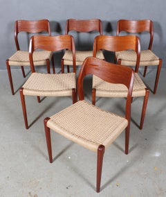 N. O. Møller Set of Six Dining Chairs