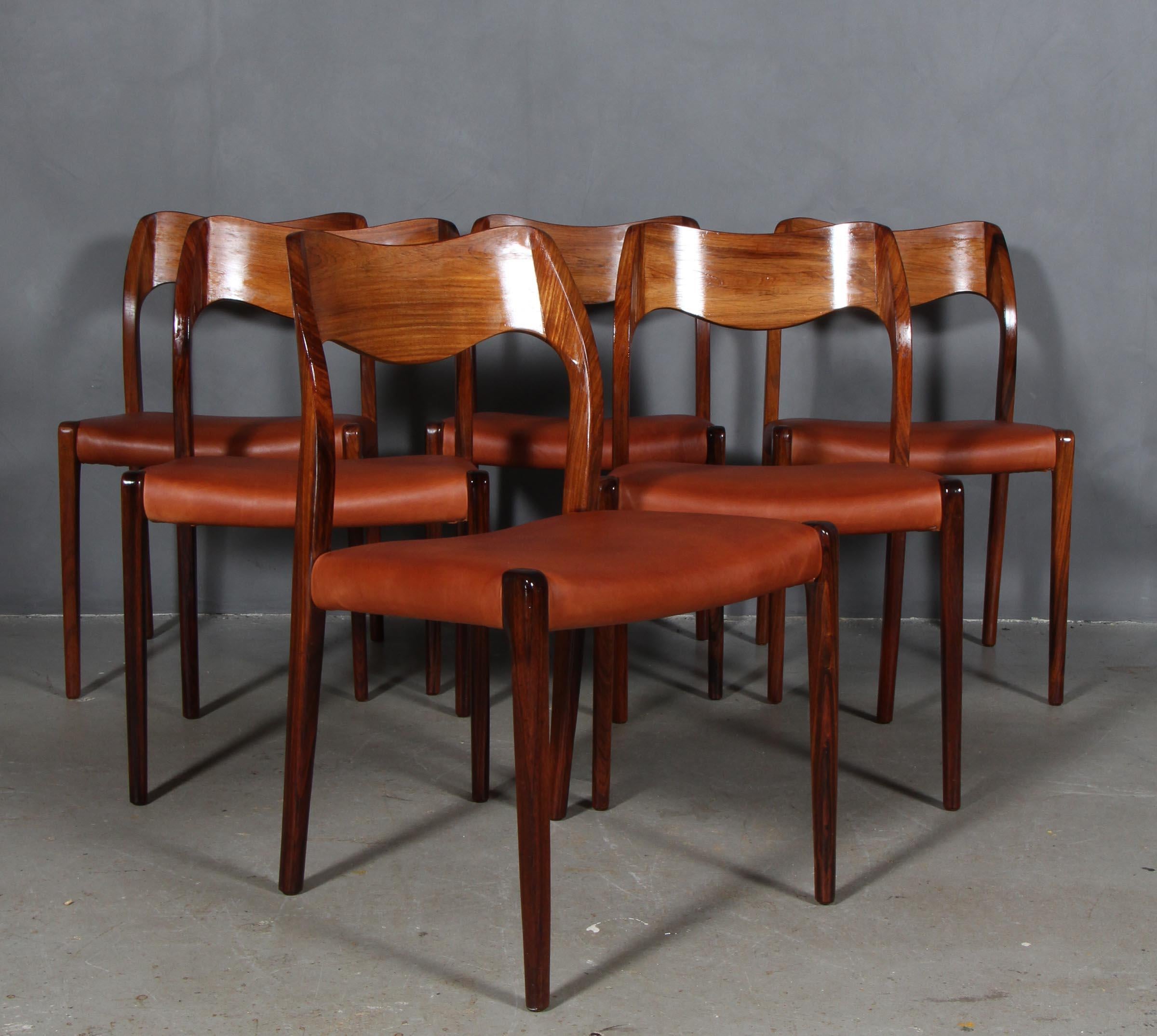 N. O. Møller Set of Six Dining Chairs