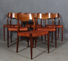 N. O. Møller Set of Six Dining Chairs