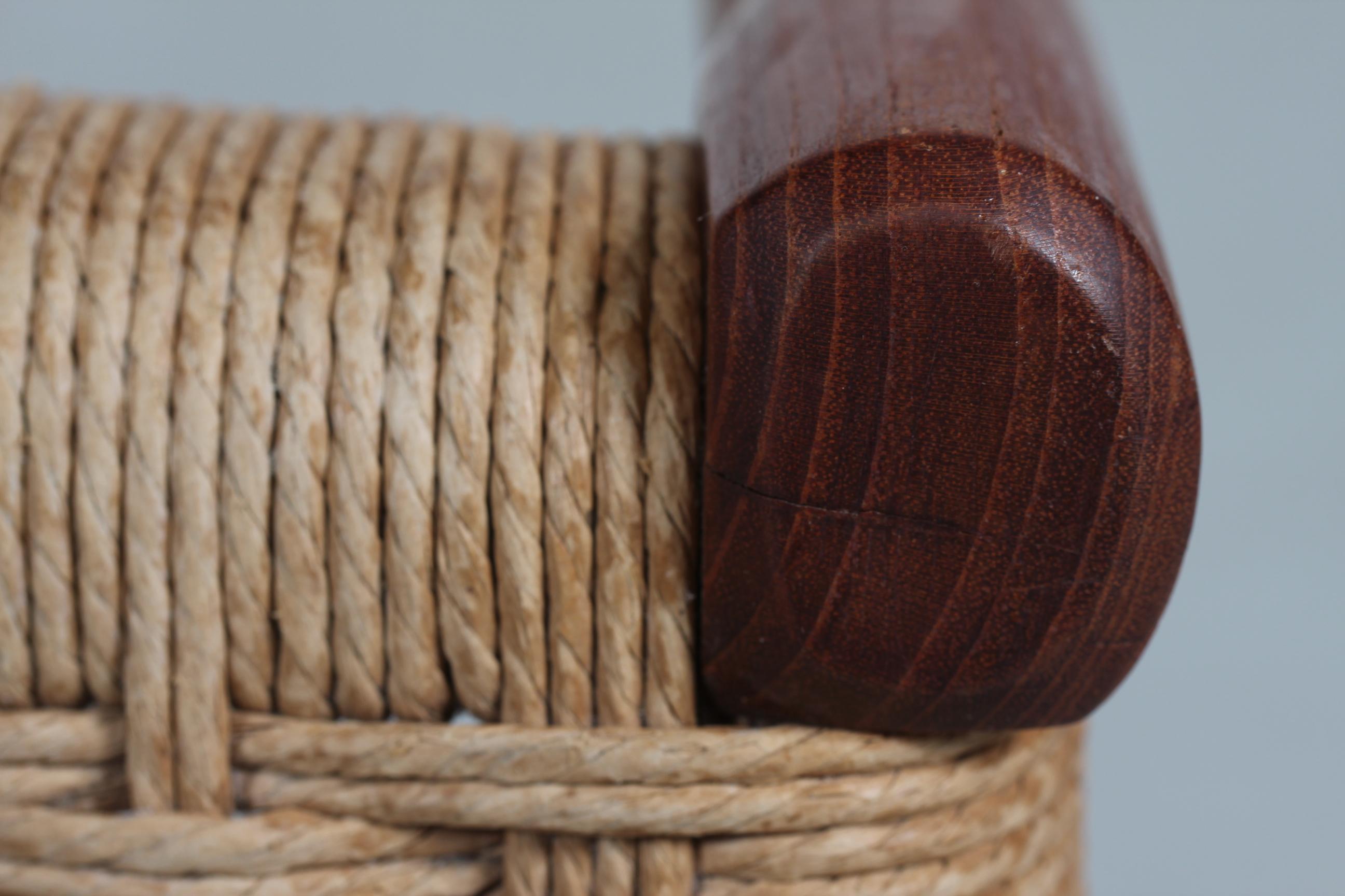 N. O. Møller Stool 80A Teak + Papercord for J.L. Møller Danish Modern 1960s 2