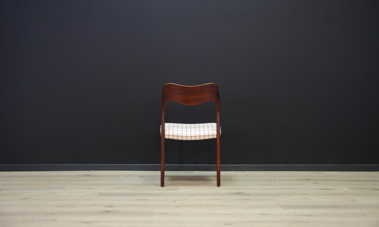 N. O. Moller Chairs Rosewood Danish Design 1