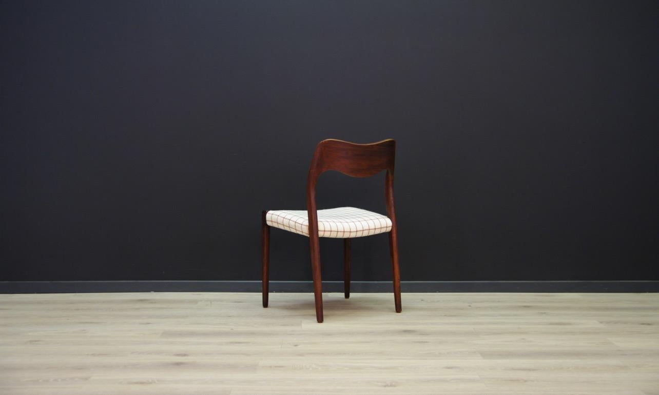 N. O. Moller Chairs Rosewood Danish Design 3