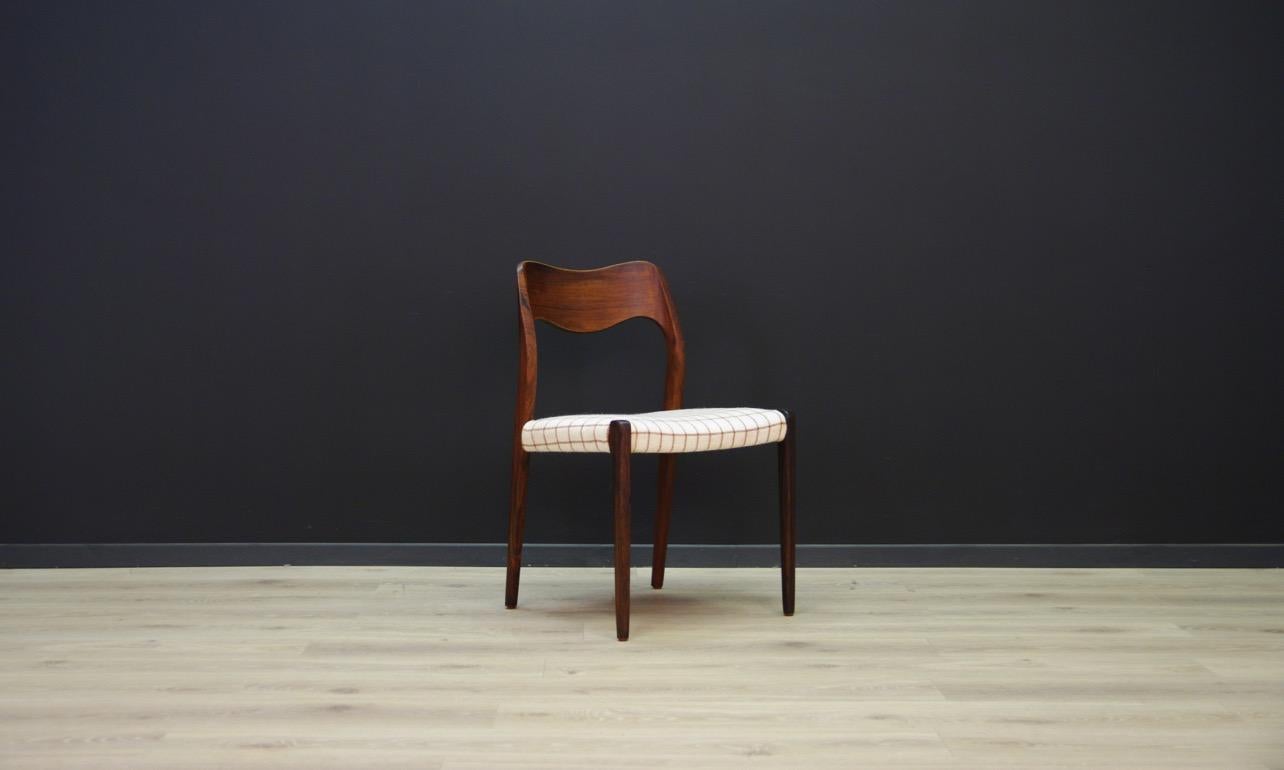 Mid-Century Modern N. O. Moller Chairs Rosewood Danish Design