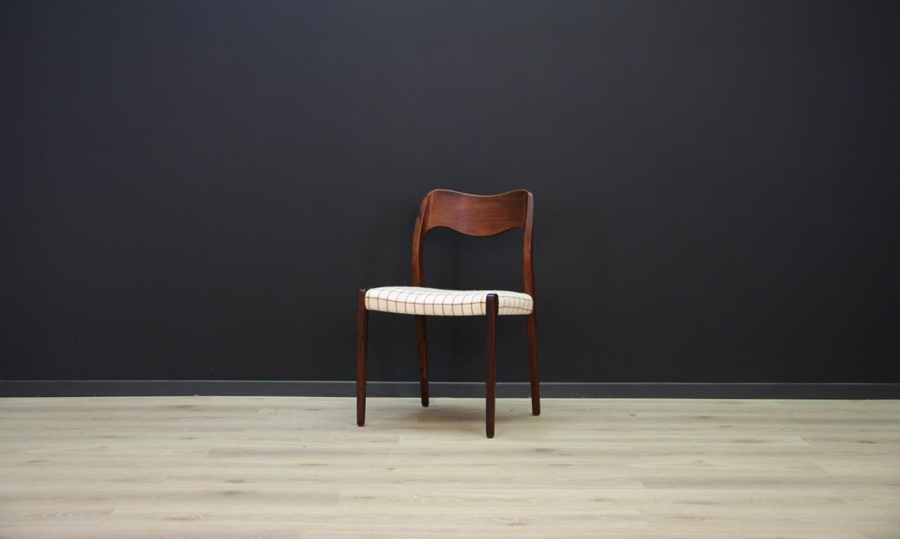 Scandinavian N. O. Moller Chairs Rosewood Danish Design