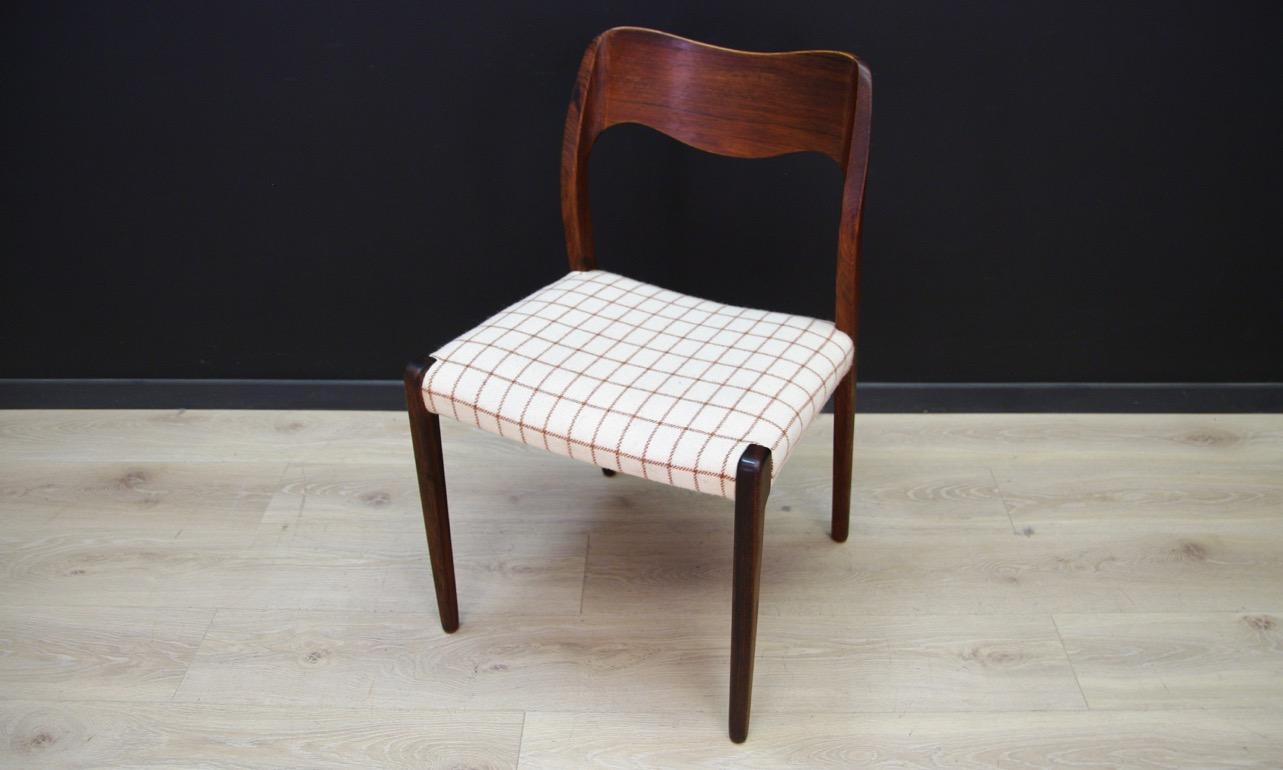 Veneer N. O. Moller Chairs Rosewood Danish Design