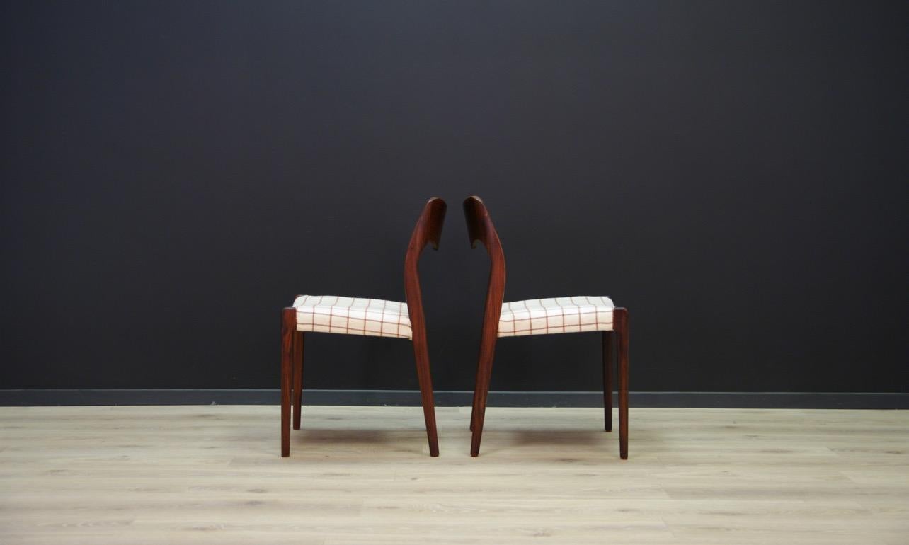 N. O. Moller Chairs Rosewood Danish Design In Good Condition In Szczecin, Zachodniopomorskie