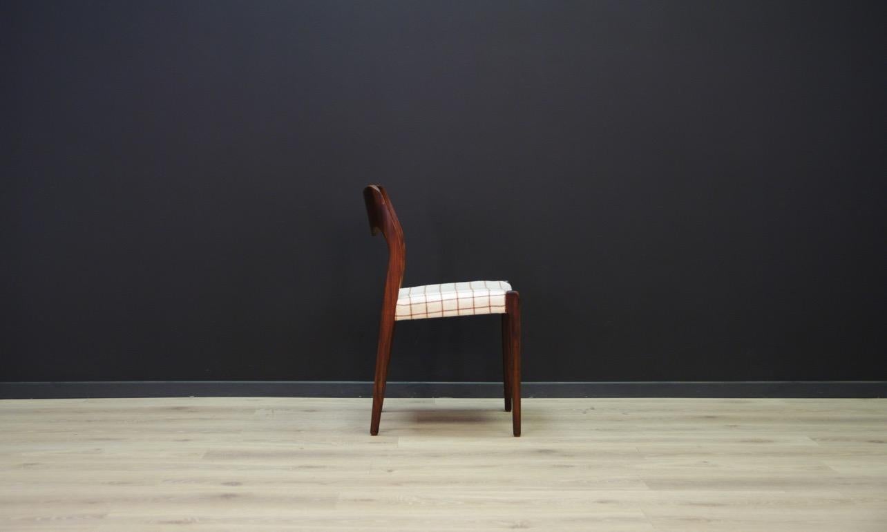 Late 20th Century N. O. Moller Chairs Rosewood Danish Design