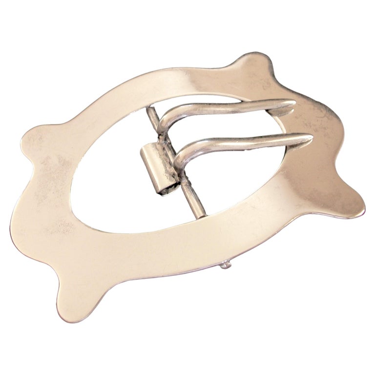 N. P. Co. Vintage Sterling Silver Belt Buckle United States 20th